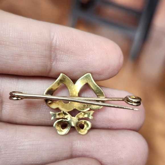 Victorion Pin In 14k Gold - Picture 3 of 6